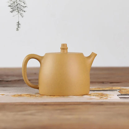 460ML Large Capacity Real Handmade Yixing Kettle Raw Ore Duan Mud Clay Teapot Golden Teaware Kung Fu Zisha Superior Tea Pot