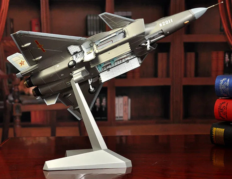 46CM-Military FANS Collection # 1:48 CHINA air force modern Simulated aircraft J-20 Fighter battleplane alloy Model statue