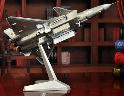 46CM-Military FANS Collection # 1:48 CHINA air force modern Simulated aircraft J-20 Fighter battleplane alloy Model statue