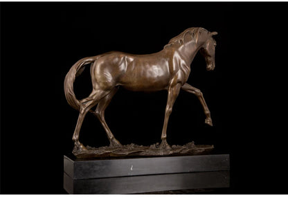 47CM # HOME OFFICE ROOM Business crafts-efficacious Mascot bring wealth fortune Good luck FENG SHUI brass horse statue Sculpture