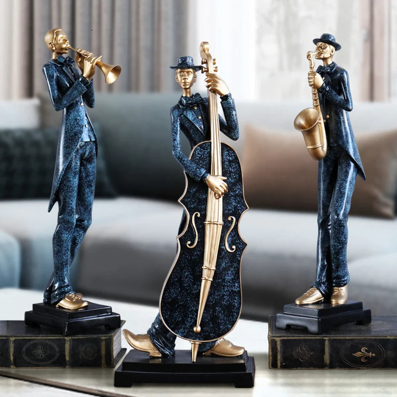 47CM Resin statue European stereoscopic character modeling decoration creative retro home desktop decoration maison
