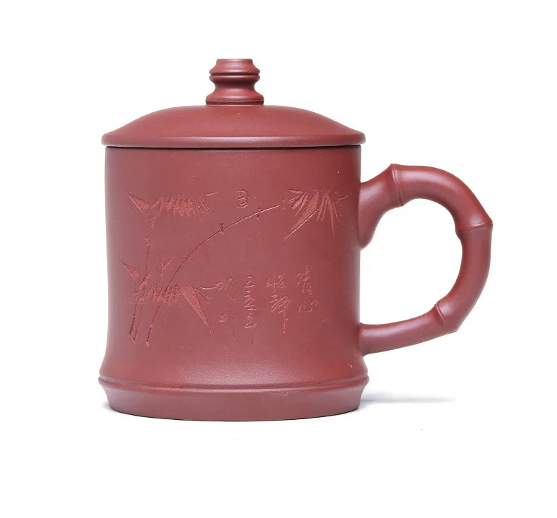 480cc Creative Purple Clay Teacup Exquisite Handmade with Lid Tea Cup Tea Maker Master Cups Chinese Teaware Drink Accessories