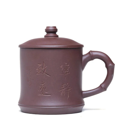 480cc Creative Purple Clay Teacup Exquisite Handmade with Lid Tea Cup Tea Maker Master Cups Chinese Teaware Drink Accessories