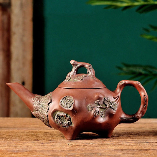 480ml Chinese Yixing Purple Clay Tea Pot Creative Tea Accessories Home Beauty Tea Infuser Custom Large Capacity Filter Teapot