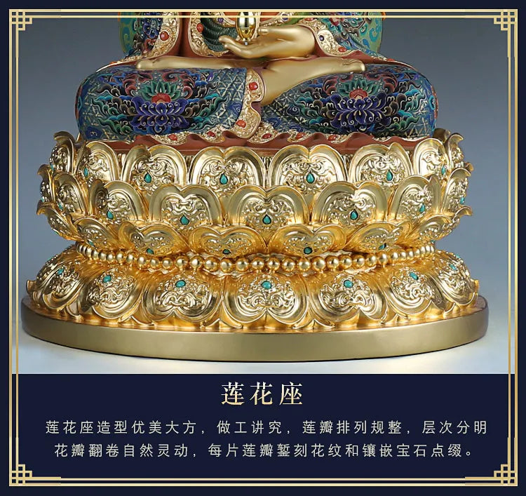 48CM Large TOP high grade 24k gilding GUAN YIN Buddha statue Guanyin Avalokiteshvara God HOME shrine bless safe luck protection
