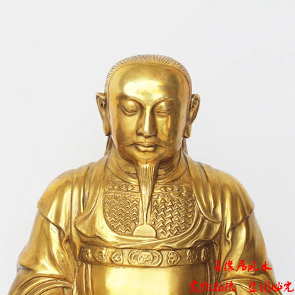 48CM # blessing Company SHOP Store home TOP efficacious Talisman Protection-ZUI SHI YE ZHENWU dragon Chinese FENG SHUI statue