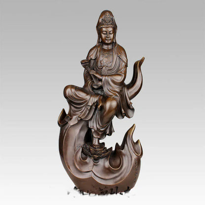 48CM large 2022 HOME SHOP Lobby GOOD luck efficacious Protection Propitious Decorative FREE RUYI Guanyin Buddha bronze statue