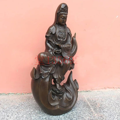 48CM large 2022 HOME SHOP Lobby GOOD luck efficacious Protection Propitious Decorative FREE RUYI Guanyin Buddha bronze statue