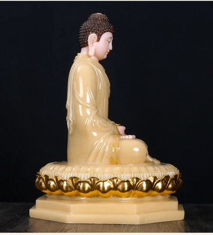 48CM large Southeast Asia Buddhism HOME temple HIGH grade Sakyamuni Amitabha Buddha Patron saint jade statue bless safety health