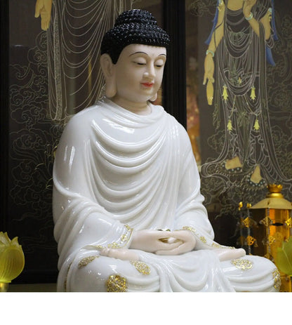 48CM large Southeast Asia Buddhism HOME temple HIGH grade Sakyamuni Amitabha Buddha Patron saint jade statue bless safety health