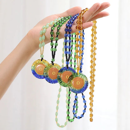 4P Greco-Buddhist efficacious Mascot exorcise evil spirit safe Bring good luck Shurangama Mantra Crystal Pendant Buddhist Amulet
