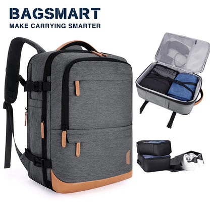 4PCS BAGSMART Women Travel Backpack Airplane Large Capacity Multi-Function Luggage Lightweight Men Casual Bag Notebook Bagpacks