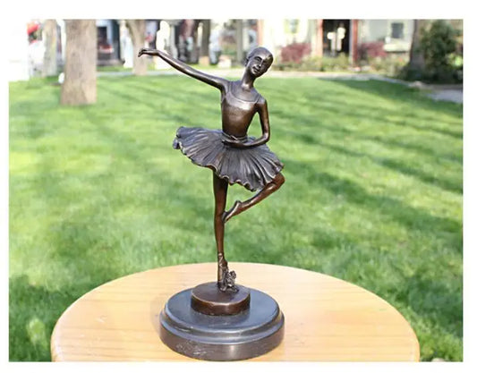 4PCS # TOP COOL home bar decorative Ballet Music art Crazy dancing Ballet dancer bronze Sculpture statue