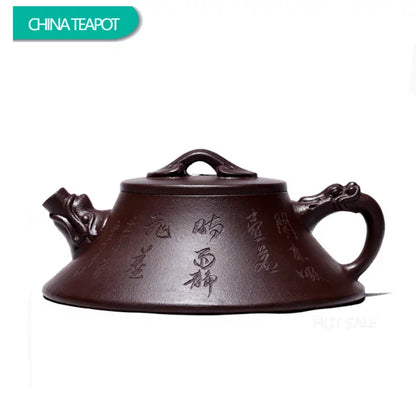 140ml Chinese Yixing Purple Clay Teapots Raw Ore Zhu Mud Stone Scoop Tea Pot Household Zisha Beauty Kettle Tea Set Accessories