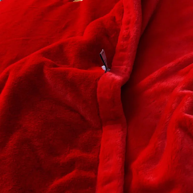 4kg warm blanket for winter imitation of rabbit hair yarn heart shape weighted blankets bed cover soft velvet 78"x90" in China