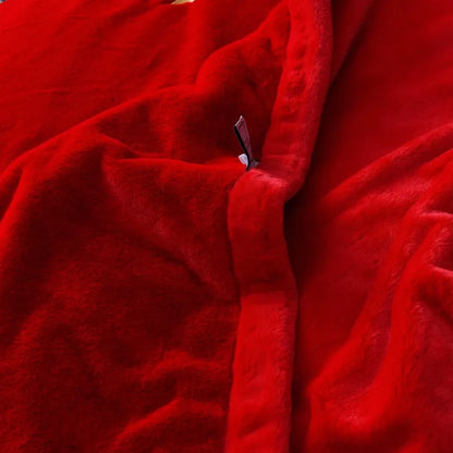 4kg warm blanket for winter imitation of rabbit hair yarn heart shape weighted blankets bed cover soft velvet 78"x90" in China