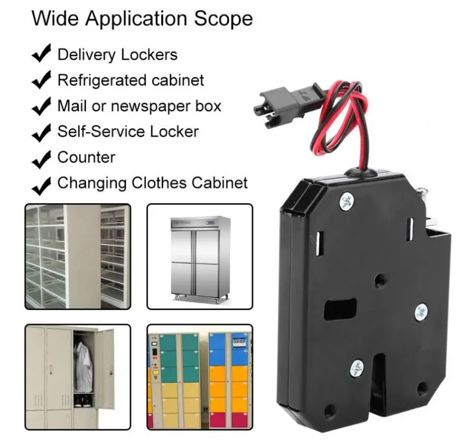 4pcs 12VDC 2A Solenoid Electromagnetic Electric Control File Case Cupboard Cabinet Drawer Lockers Lock push to open