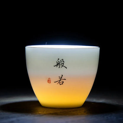 4pcs/lot Chinese Ceramic Tea Cup Thicken Anti-scalding Tea Bowl Celadon Teacup Teaware Accessories Single Cups Gifts Drinkware