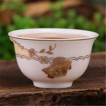 4pcs/lot Mini cup 20ml China porcelain tea cup floral pattern in-glaze decoration Chinese cup of tea small size kungfu cups rose