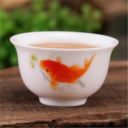 4pcs/lot Mini cup 20ml China porcelain tea cup floral pattern in-glaze decoration Chinese cup of tea small size kungfu cups rose
