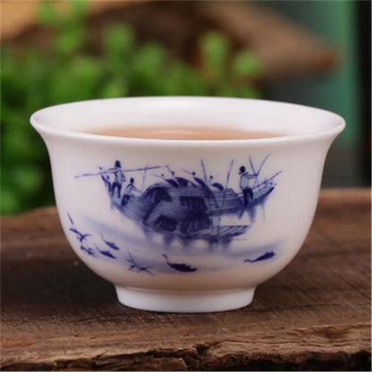 4pcs/lot Mini cup 20ml China porcelain tea cup floral pattern in-glaze decoration Chinese cup of tea small size kungfu cups rose