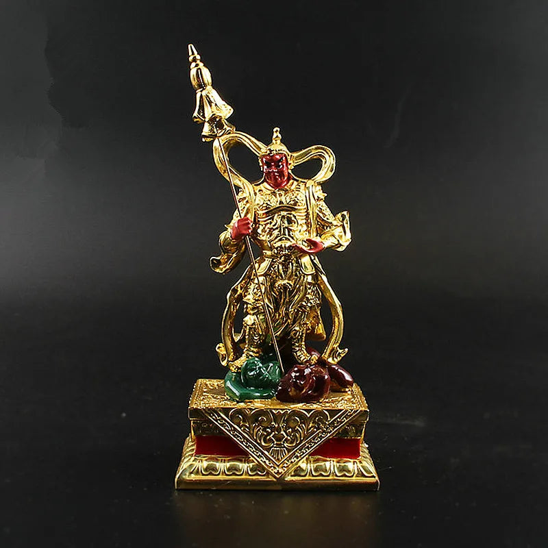 4pcs/set 14.5cm Gold Resin Exquisite Plated Chinese Fengshui Tibetan Buddhist Vajra Putting Decorate Figurine