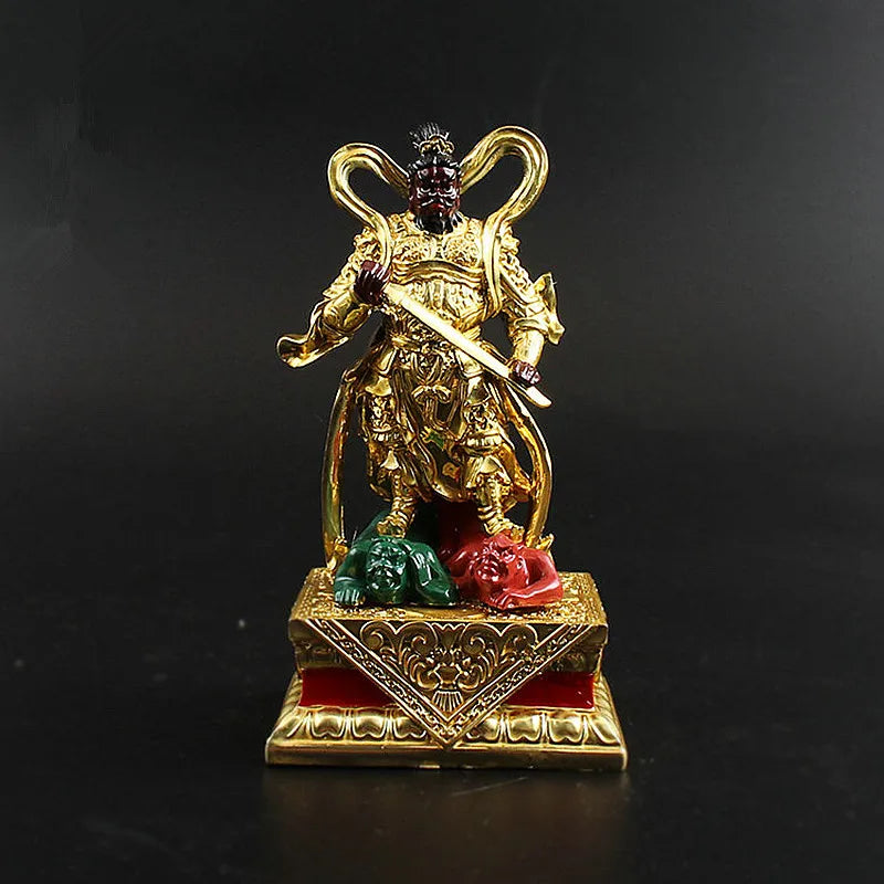 4pcs/set 14.5cm Gold Resin Exquisite Plated Chinese Fengshui Tibetan Buddhist Vajra Putting Decorate Figurine