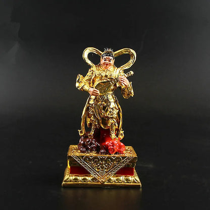 4pcs/set 14.5cm Gold Resin Exquisite Plated Chinese Fengshui Tibetan Buddhist Vajra Putting Decorate Figurine