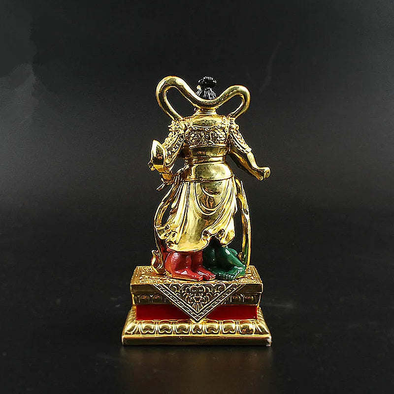4pcs/set 14.5cm Gold Resin Exquisite Plated Chinese Fengshui Tibetan Buddhist Vajra Putting Decorate Figurine