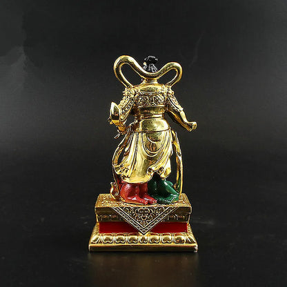 4pcs/set 14.5cm Gold Resin Exquisite Plated Chinese Fengshui Tibetan Buddhist Vajra Putting Decorate Figurine