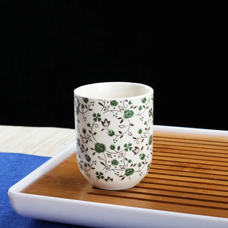 4pcs/set Blue and white porcelain tea Cup Retro Ceramic Teacup Boutique tea bowl Coffee Wine Cups Drinkware Supplies 150ml