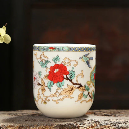 4pcs/set Blue and white porcelain tea Cup Retro Ceramic Teacup Boutique tea bowl Coffee Wine Cups Drinkware Supplies 150ml