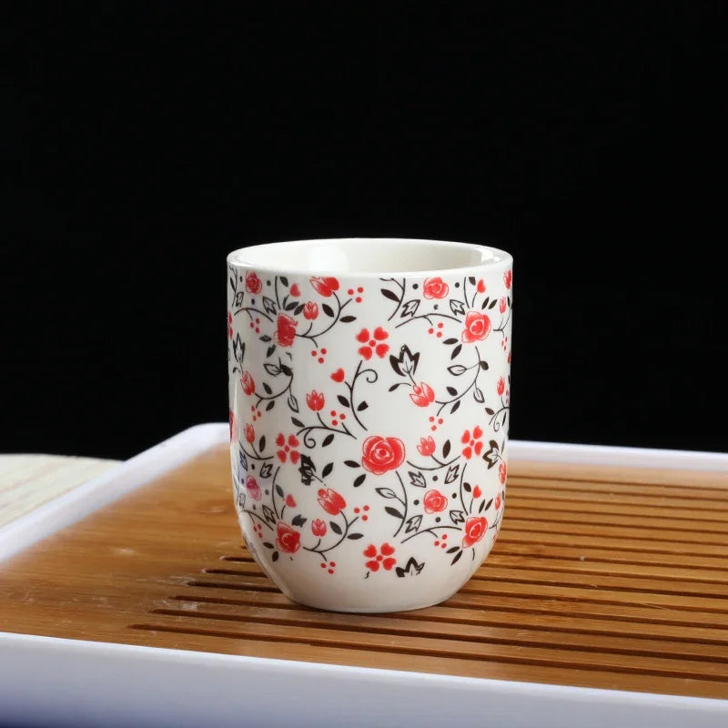 4pcs/set Blue and white porcelain tea Cup Retro Ceramic Teacup Boutique tea bowl Coffee Wine Cups Drinkware Supplies 150ml