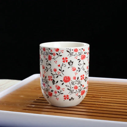 4pcs/set Blue and white porcelain tea Cup Retro Ceramic Teacup Boutique tea bowl Coffee Wine Cups Drinkware Supplies 150ml