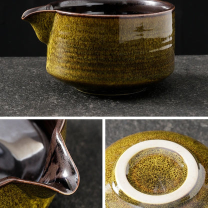 4pcs/set Japanese Matcha Tea Set Kiln Transformation Matcha Bowl with Mouth Tea Song Dynasty Tea Pointing Appliance