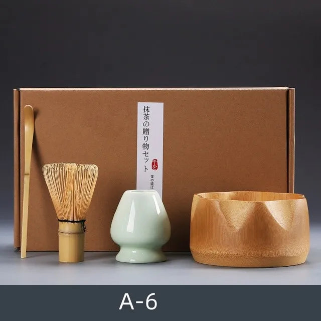 4pcs/set Matcha Tea Set Ceramic Kiln Change Matcha Bowl Traditional Handmade Tea Tools Indoor Japanese Tea Culture Gift Sets