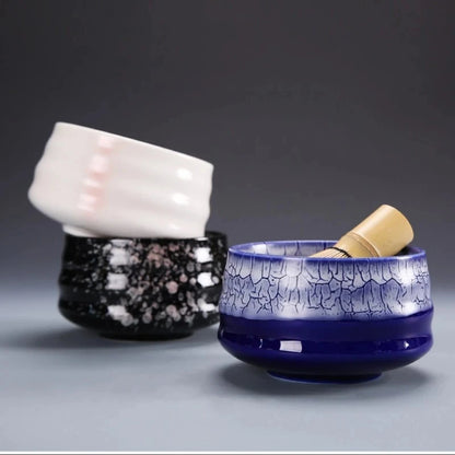 4pcs/set Matcha Tea Set Ceramic Kiln Change Matcha Bowl Traditional Handmade Tea Tools Indoor Japanese Tea Culture Gift Sets