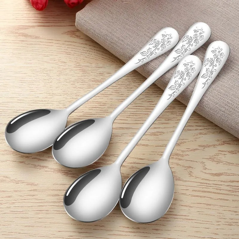 5/10 Pcs Stainless Steel Soup Spoon Coffee Spoon Tea Spoons  Kitchen Accessories Tableware