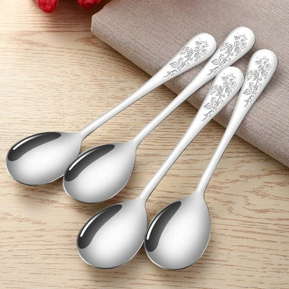 5/10 Pcs Stainless Steel Soup Spoon Coffee Spoon Tea Spoons  Kitchen Accessories Tableware