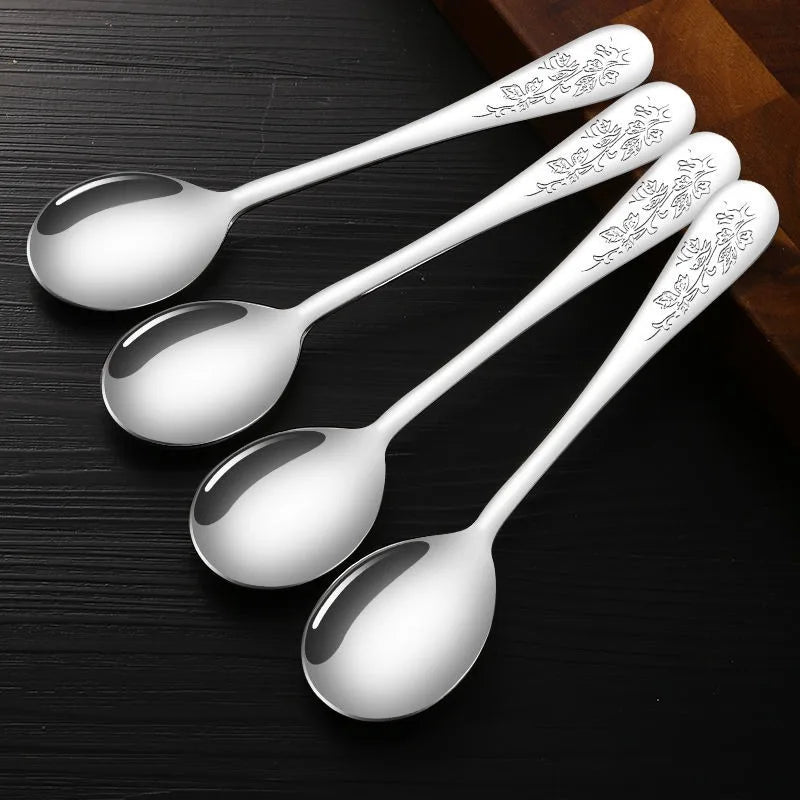 5/10 Pcs Stainless Steel Soup Spoon Coffee Spoon Tea Spoons  Kitchen Accessories Tableware