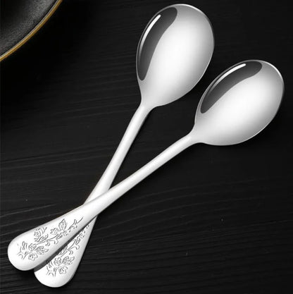 5/10 Pcs Stainless Steel Soup Spoon Coffee Spoon Tea Spoons  Kitchen Accessories Tableware