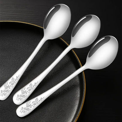 5/10 Pcs Stainless Steel Soup Spoon Coffee Spoon Tea Spoons  Kitchen Accessories Tableware