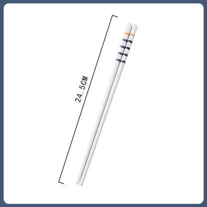 5/1Pairs Blue and White Ceramic Japanese Style Mildew-proof   Chopsticks Bone Porcelain Long Sushi Household Chopsticks
