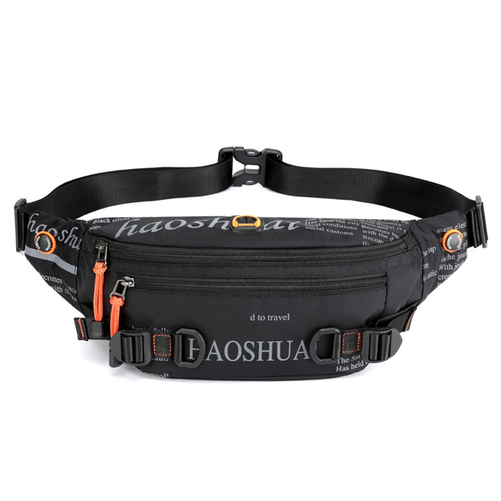 5 Colors Unisex Waist Bags With Earphone Port Men Women Chest Cross-Body Shoulder Pack Climbing Phone Money Pouch Belt Backpack