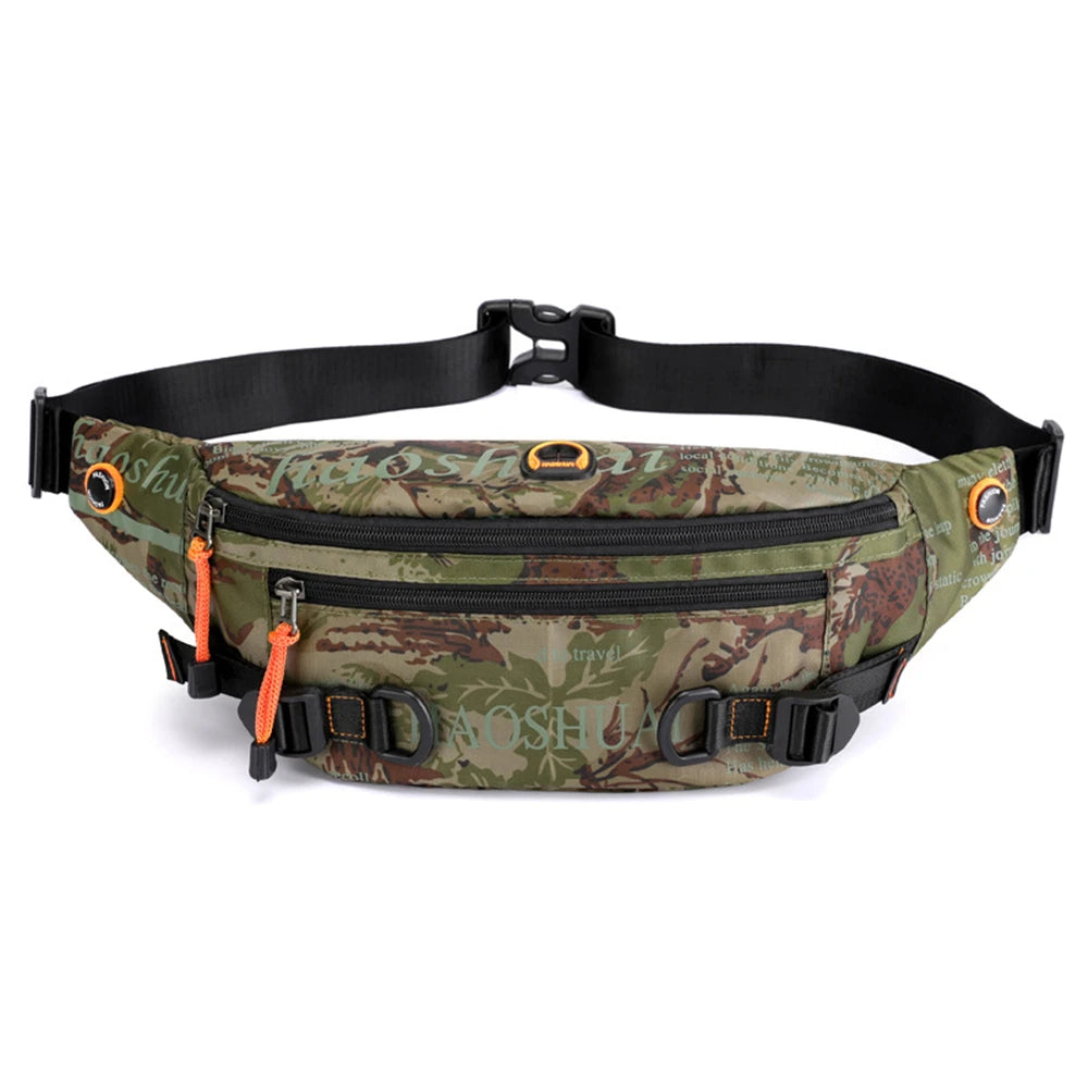 5 Colors Unisex Waist Bags With Earphone Port Men Women Chest Cross-Body Shoulder Pack Climbing Phone Money Pouch Belt Backpack