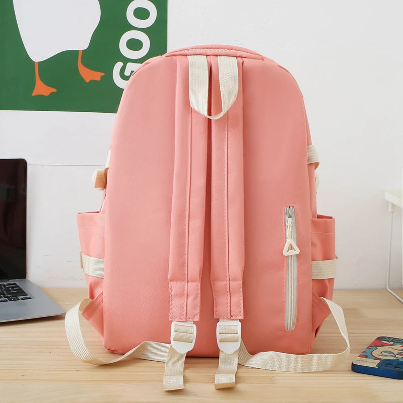 5 In 1 Fashion Women Backpack Multifunctional School Bag for Girls Waterproof Travel Travel Backpacks Casual Bookbags Mochila