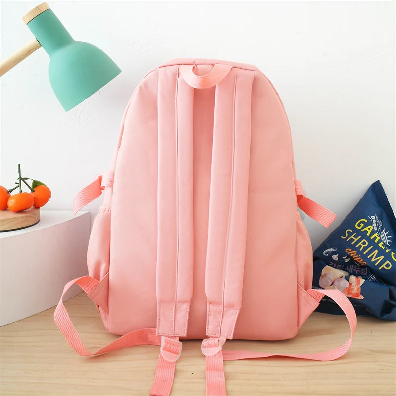 5 In 1 Waterproof Women Backpack Multiple Pockets School Bag for Girls Large Capacity Student Backpacks Outdoor Travel Backpacks