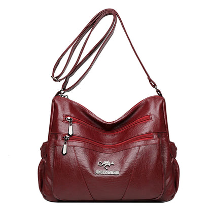 5 Layers Shoulder Bags for Women Casual Soft Leather Crossbody Bag Female Designer Bag Famous Brand Key Bag Feminina Sac Retro