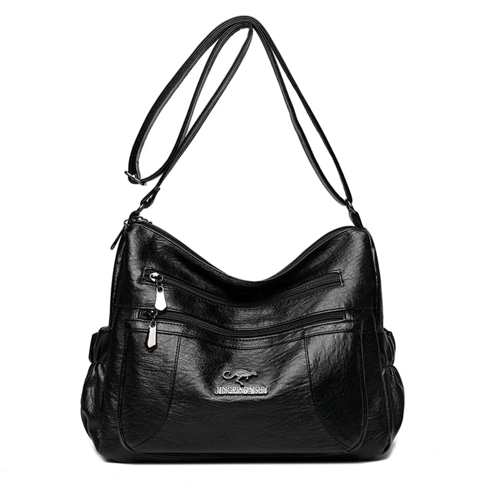 5 Layers Shoulder Bags for Women Casual Soft Leather Crossbody Bag Female Designer Bag Famous Brand Key Bag Feminina Sac Retro