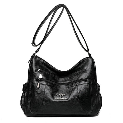 5 Layers Shoulder Bags for Women Casual Soft Leather Crossbody Bag Female Designer Bag Famous Brand Key Bag Feminina Sac Retro